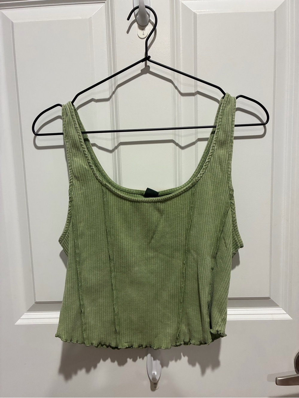 Light Green Ribbed Tank Top